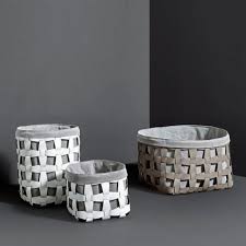 PINETTI LARGE HOOK BASKET WITH GREY LINER