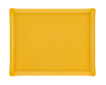 LAMINATE TRAY IN YELLOW LINEN