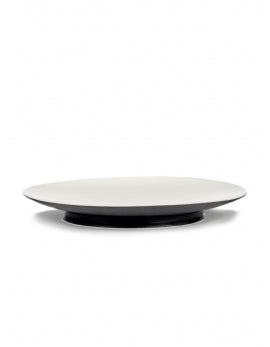 SERAX RA CERAMIC DINNER PLATE IN BLACK/OFF WHITE
