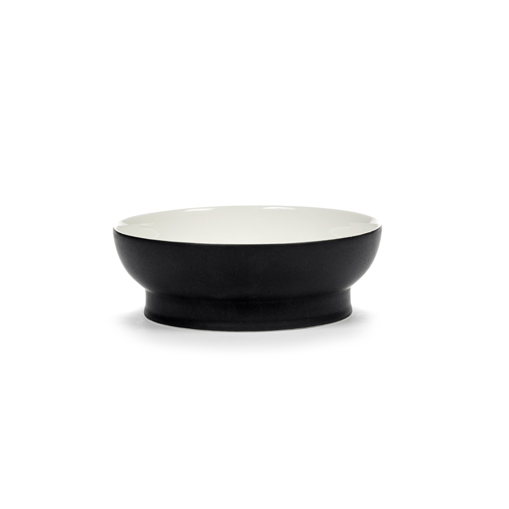 SERAX RA SMALL BOWL IN BLACK AND OFF WHITE