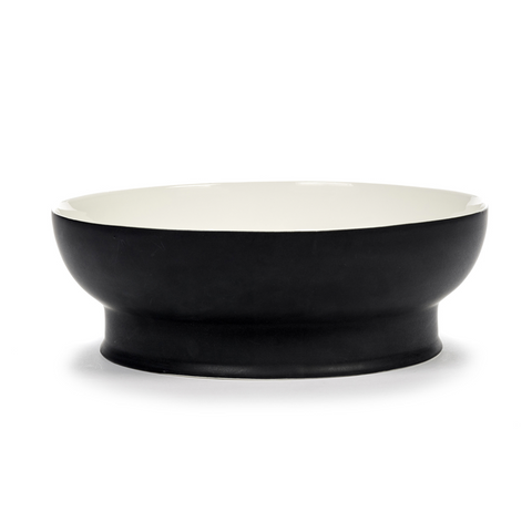 SERAX RA LARGE BOWL IN BLACK AND OFF WHITE