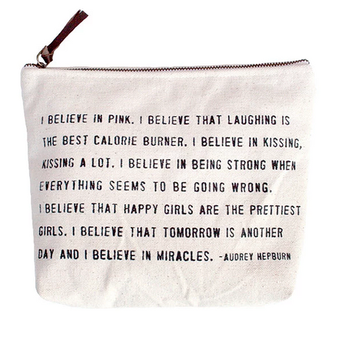 I BELIEVE IN PINK CANVAS POUCH