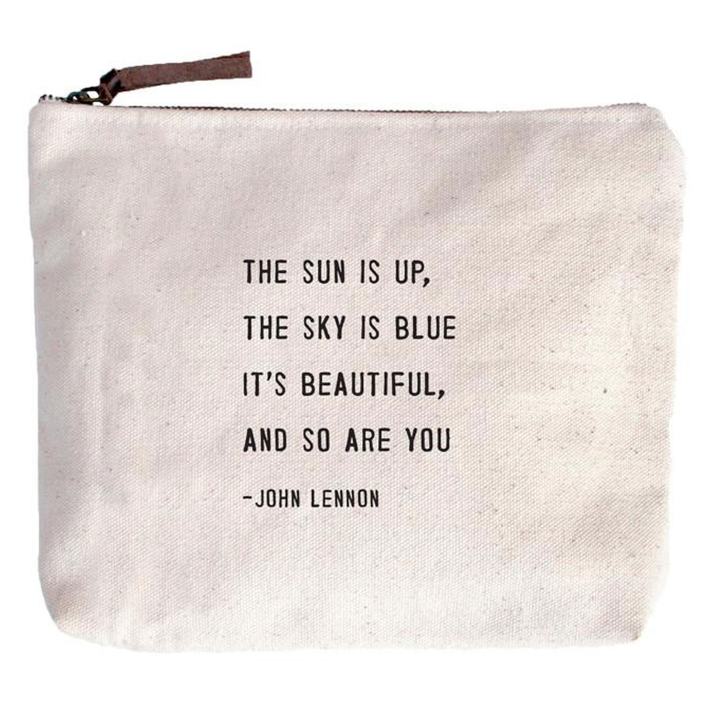 THE SUN IS UP CANVAS POUCH