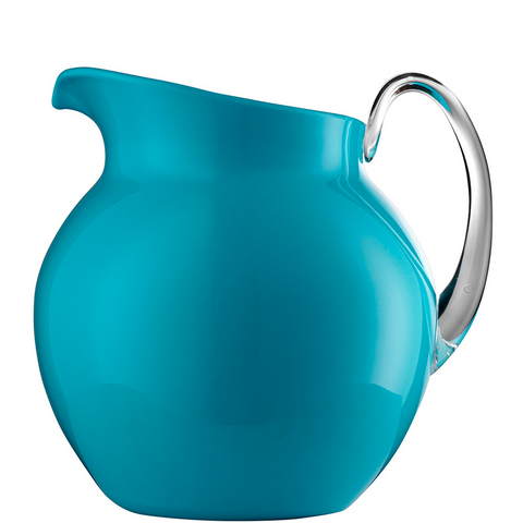 PALLA GLAZED PITCHER IN TURQUOISE