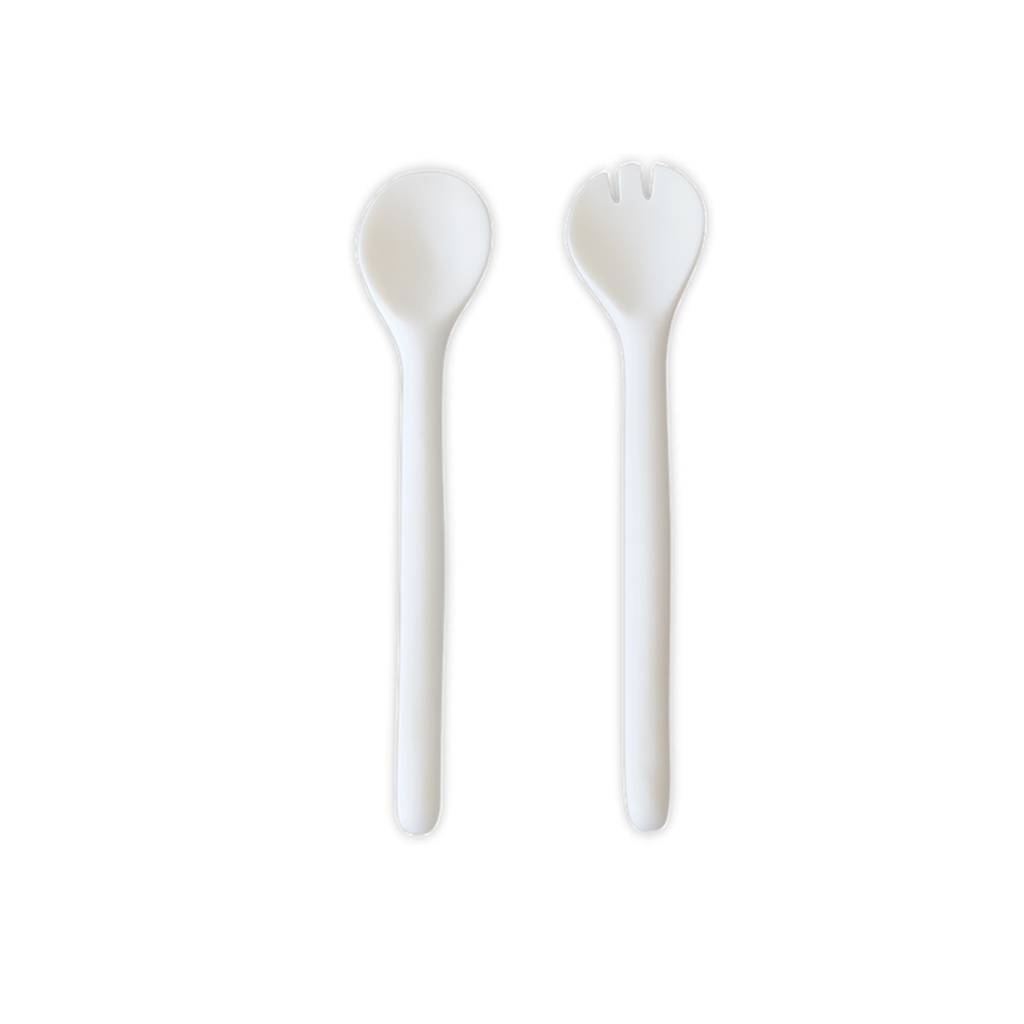 LARGE SALAD SERVERS IN WHITE