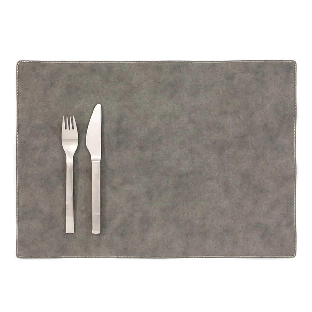 COATED PAPER PLACEMAT IN DARK GREY