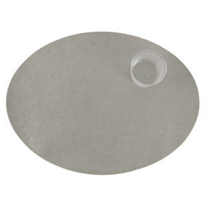 COATED OVAL PAPER PLACEMAT IN GREY