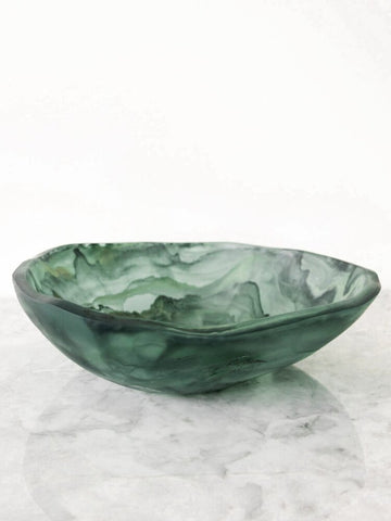 STONE BOWL IN MOSS - 15"